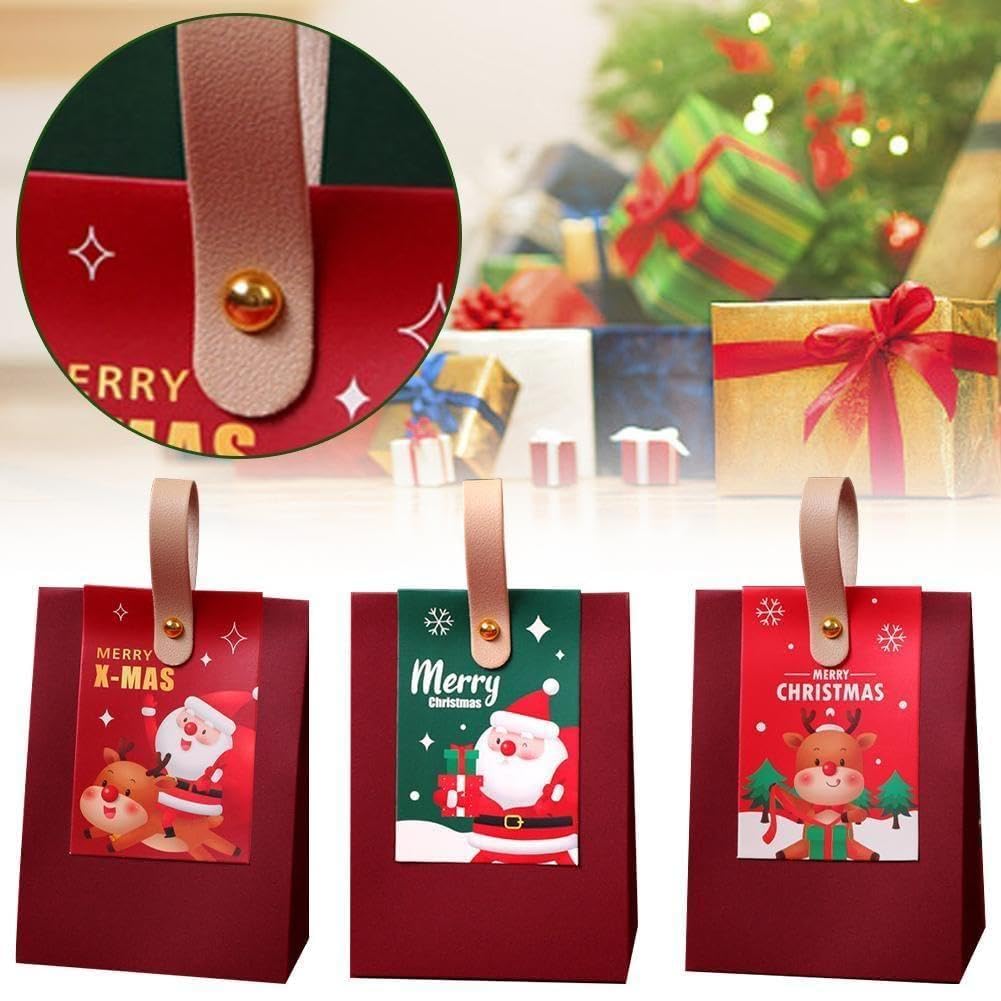 Amazon.co.jp: 1 個ギフトラッピングボックスレザーハンドル紙